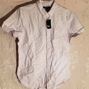 Pink and while stripe button down